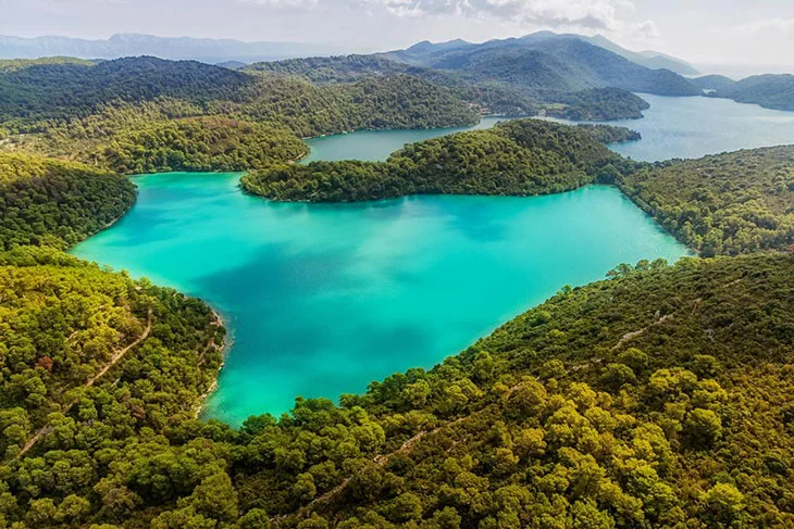 Salty Lakes On Mljet Islands