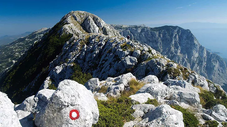 Hiking trails in nature park Biokovo