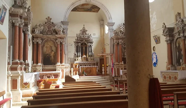 St Cross parish church in Vodice